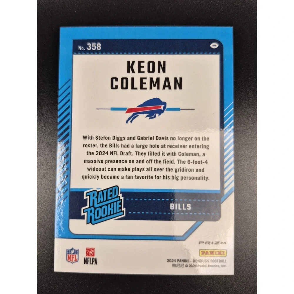 2024 Donruss Optic Rated Rookie Keon Coleman #358 Preview Red Pandora (RC) Bills